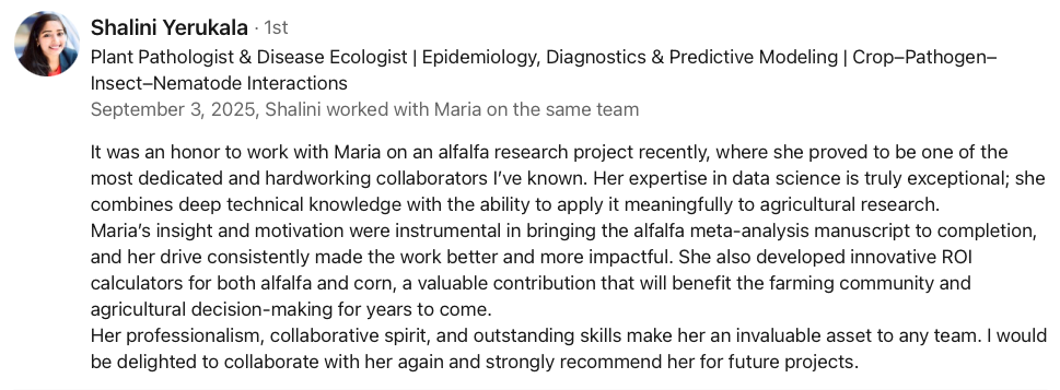 Professional recommendations